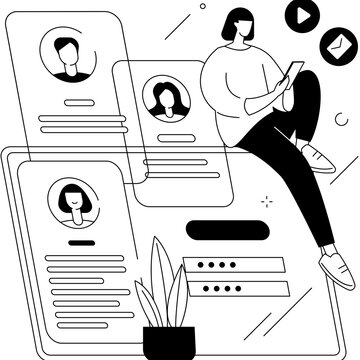 Online Recruitment
Online Recruitment and Hiring Illustration
Human Resources Recruitment Process Vector
Digital Job Interview Concept Illustration