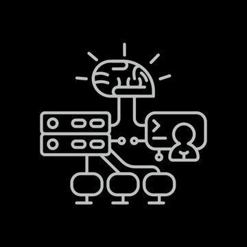 Modern dark style System network parameters adjustments and software control settings animation. Dashboard sliders loop for cloud connection, admin wizard panel tool.