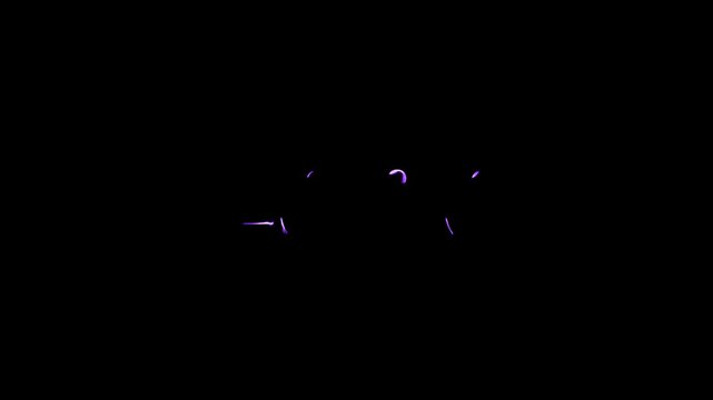 Purple electric 2030 number display