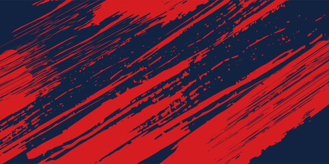 A dynamic abstract background features a bold contrast of red and navy blue separated by angled brush strokes, creating a visually striking and textured composition © raden