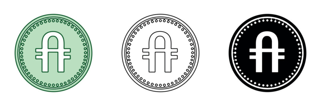 Three stylized icons of the symbol for the Argentinian Peso currency