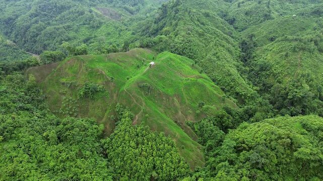 Aerial View of Bandarban Hills and Lush Green Forest, Bangladesh