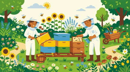Beekeepers Tending Hives World B… 202606210132 © mas
