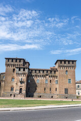 Fototapeta premium mantua the city of Gonzaga, historic center seen from the Mincio