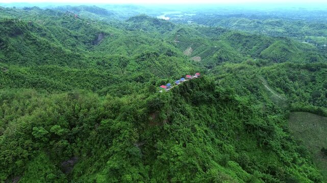Bandarban Mountain Landscape, Bangladesh - Cinematic Drone Aerial 4K