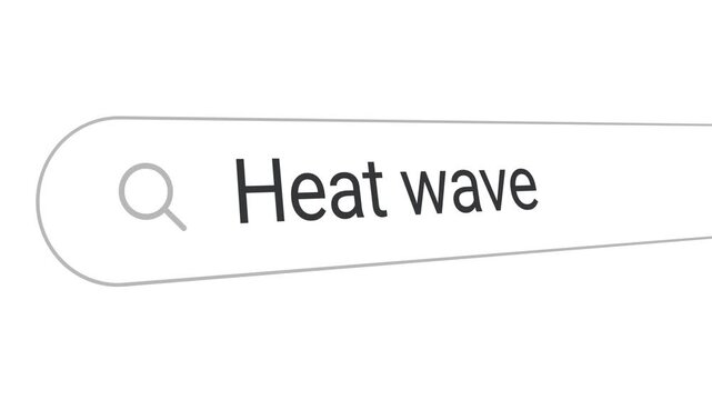 Heat wave typing animation in browser search bar
