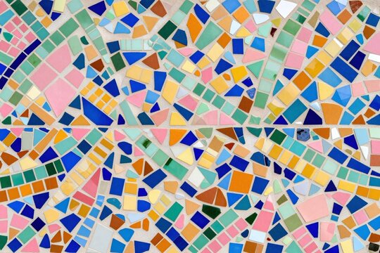 a close up of a bunch of colorful beads on a white background
