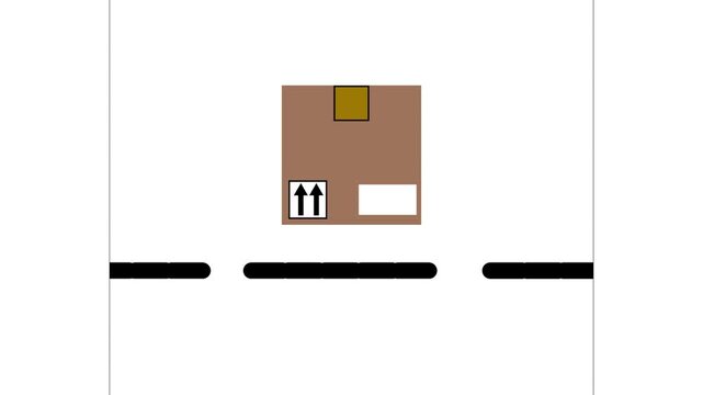 shipping box animated icon on white background.