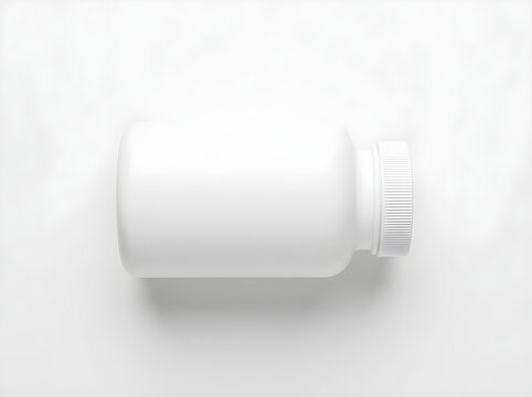 Minimalist white power adapter with textured grip isolated on white background