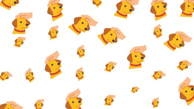Yellow golden retriever puppies pattern for dog lovers products, cute and eye catching design for pet themed merchandise and social media.