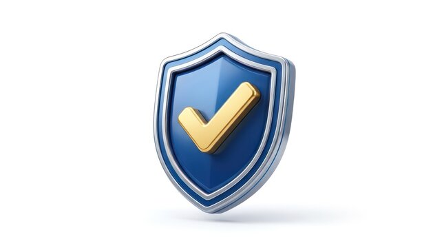 Security shield with checkmark icon.