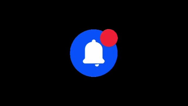 Digital notification bell icon with a red alert dot, signaling new updates or an important message on a dark background, representing a system alert