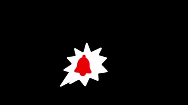 Vibrant red notification bell icon with an explosive white starburst on a dark background, signifying a crucial alert, update, or important announcement for digital platforms