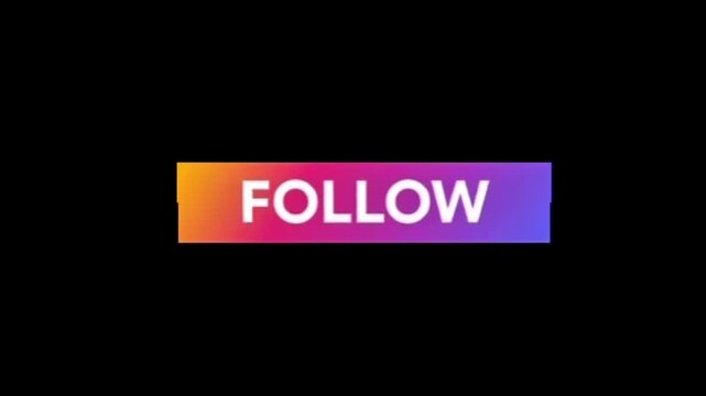 Vibrant Gradient 'Follow' Button for Dynamic Social Media Engagement and Digital Platform Interaction, Promoting Online Connections and Community Growth