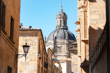 Cathedral dome seen through historic streets in Salamanca, Spain © JoseManuel