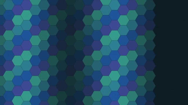 Animated Dark Tech hexagon geometric pattern background sweeping loop