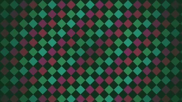 Animated Dark Rich diamond geometric pattern background pulsing loop