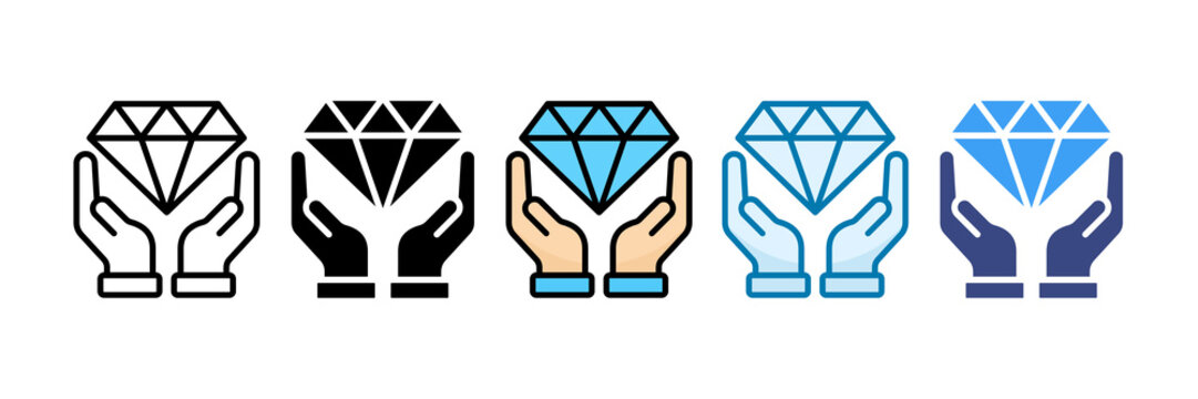 Asset Icon Set Multiple Style Collection