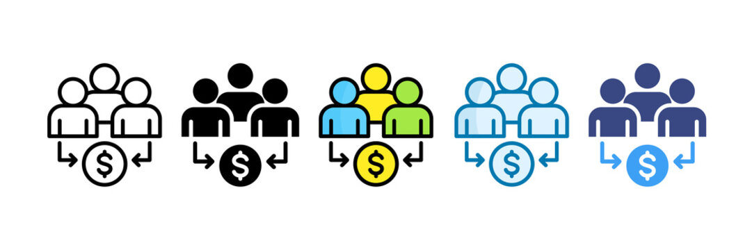Mutual Fund Icon Set Multiple Style Collection
