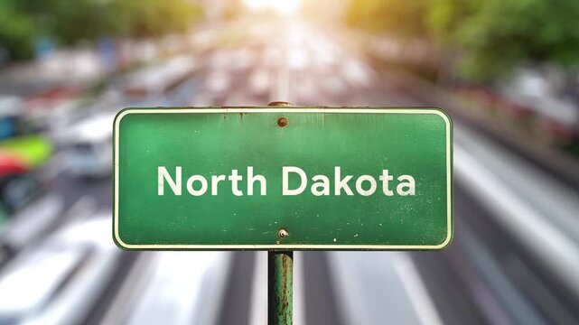Green highway road signs for the USA, indicating official state border crossings. Welcome to United states of America