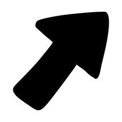 A hand-drawn diagonal arrow pointing upward to the right for navigation or growth. © ladang