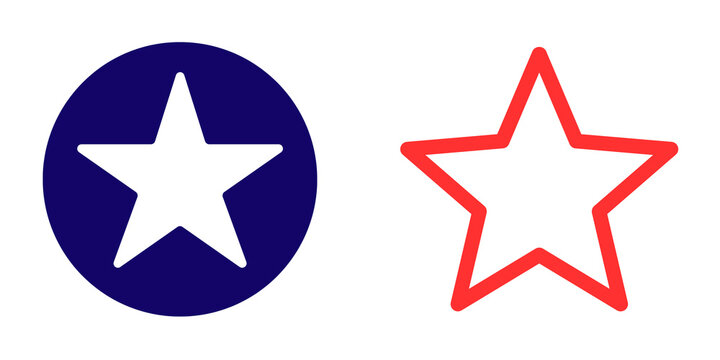 Texas state star symbol icon isolated on transparent background