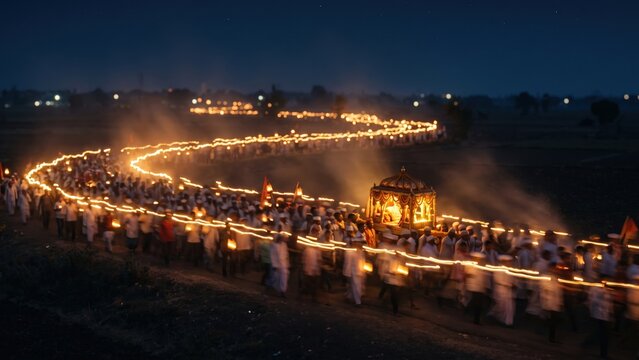 Pandharpur Wari Night &ndash; Lantern Devotional Pilgrimage Journey