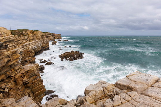 Site de p&ecirc;che de Furna do C&atilde;o, au nord de Peniche, au Portugal
