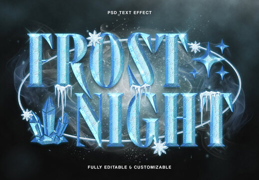 Winter Crystal Text Effect