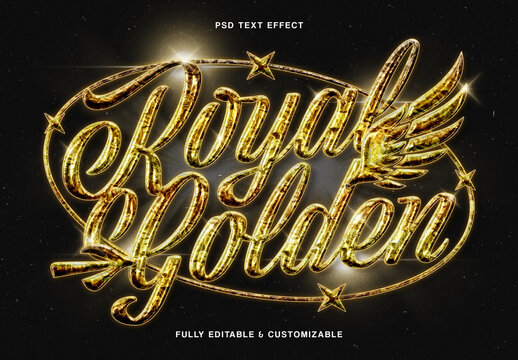 Golden Luxury Metallic Text Effect