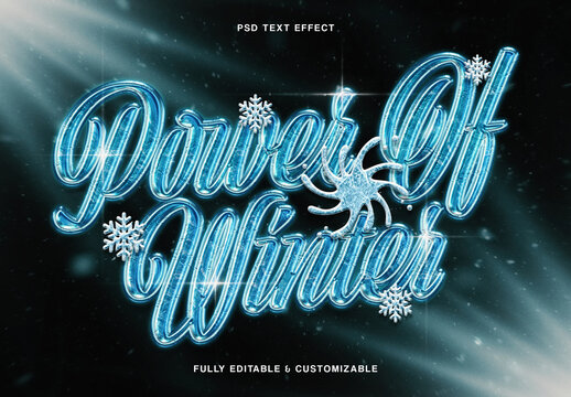 Frosty Crystal Text Effect