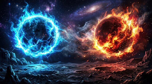 Fire And Ice Cosmic Rings