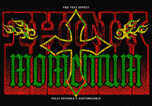 Distressed Halftone Text Effect