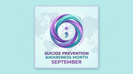 Fototapeta premium Suicide Prevention Awareness Poster