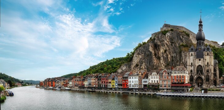 View of the old town of Dinant, Belgium.