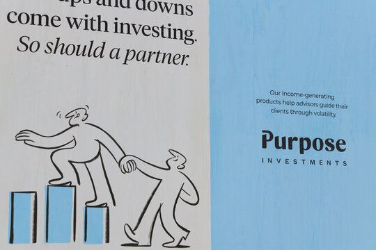wheatpaste street posters in Toronto (Purpose Investments)