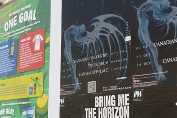 Obraz premium wheatpaste posters in Toronto (BMTH, Bring Me The Horizon concert promotion)
