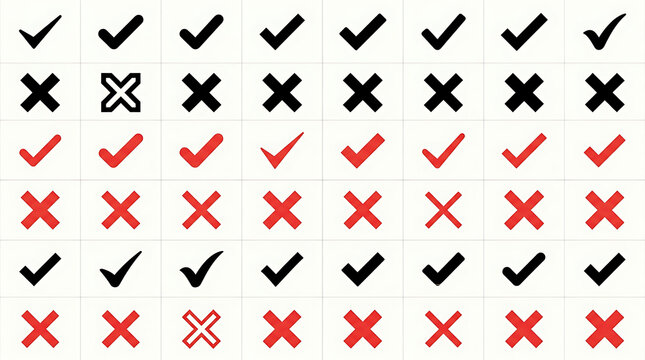 Red and black cross pattern with arrows