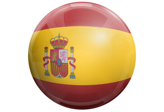 emblem symbol shiny icon spain 3d transparent graphic glass sphere web world illustration map badge