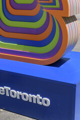 Obraz premium FIFA World Cup 2026 Toronto “Host City” 3d sign/poster graphic installation at Sankofa Square
