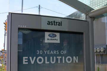 Obraz premium OOH astral media bus shelter poster for Subaru in Toronto