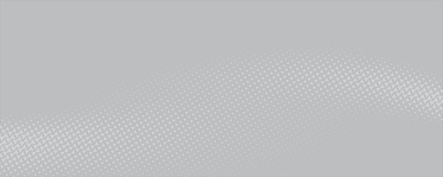 Pola Halftone Segitiga Geometris Abstrak dengan Efek Gelombang Gradasi Abu-abu