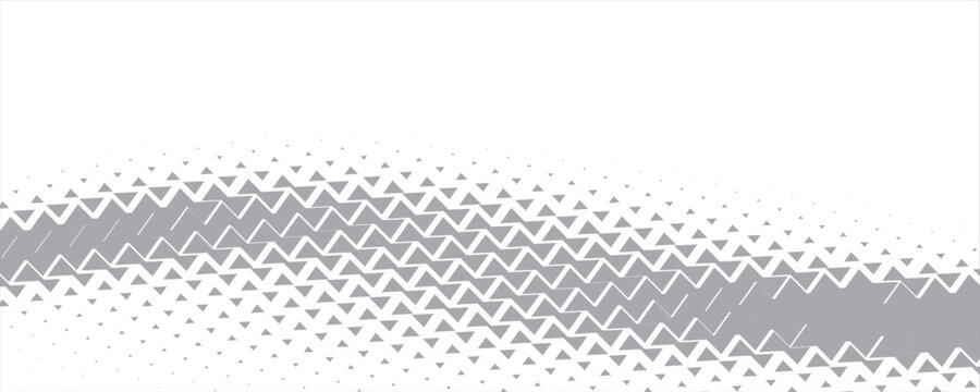 Pola Halftone Geometris Abstrak Segitiga Zigzag Monokrom Hitam Putih