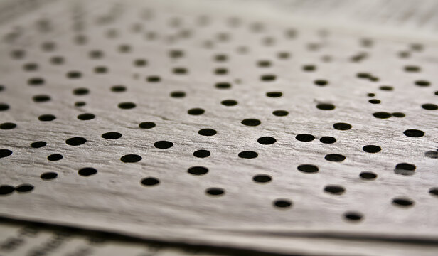 Macrophoto Newspaper Print Paper Featuring Black Dot Design