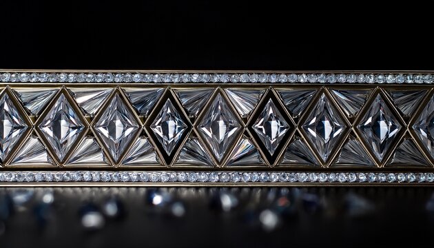 stunning display of luminous diamonds forming a captivating border design