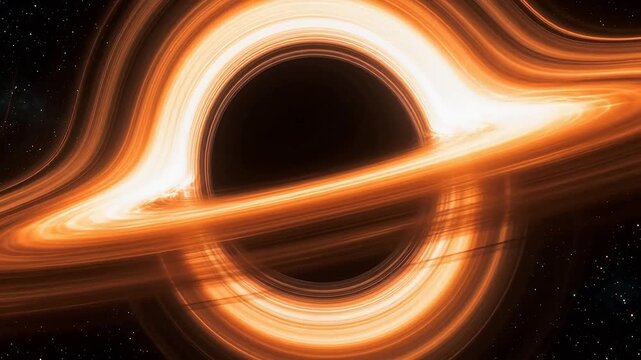 Gravitational Lensing: Einstein Ring with Glowing Accretion Disk