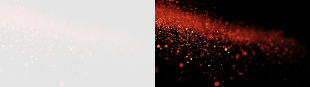 Transparent png overlay of glowing red dust particles with sparkling light effect and soft floating powder texture in abstract design for creative and festive decoration sparkle shiny particle dot