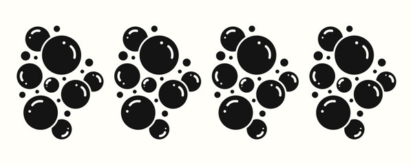 Fototapeta premium Soap Bubbles Icon Bubble Foam Flat Symbol Vector Illustration.