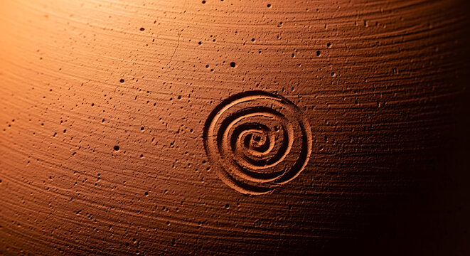 Pottery spiral symbol texture