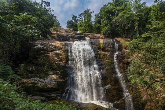 Small waterfalls near the Zongo waterfall, DR Congo